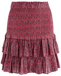 Isabel Marant - Naomi Floral-Print Cotton Mini Skirt - Lyst