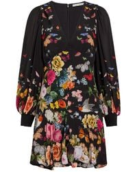 Alice + Olivia - Irene Empire Waist Printed Woven Mini Dress - Lyst