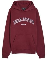 Tala - Logo-Embroidered Hooded Cotton-Blend Sweatshirt - Lyst