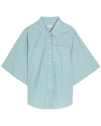 Dries Van Noten - Clea Striped Cotton And Silk-Blend Shirt - Lyst