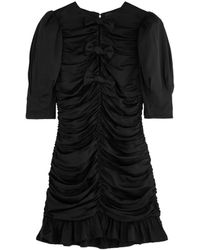 ROTATE BIRGER CHRISTENSEN - Bow-Embellished Ruched Satin Mini Dress - Lyst