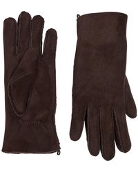Agnelle - Denise Shearling-Lined Suede Gloves - Lyst