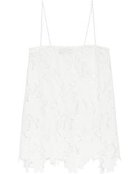 SOLAQUA - Camilla Mini Embroidered Guipure-Lace Top - Lyst