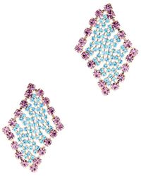 Rosantica - Patchwork Crystal-embellished Drop Earrings - Lyst