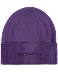 Givenchy - Logo-embroidered Wool Beanie - Lyst