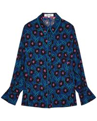 Diane von Furstenberg - Alona Printed Jersey Shirt - Lyst