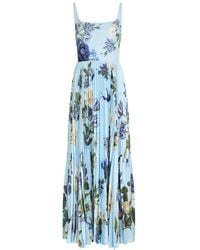 Alice + Olivia - Carolyn Floral-Print Crepe And Satin Maxi Dress - Lyst