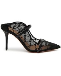 Malone Souliers - Maureen 85 Floral-embroidered Mesh Pumps - Lyst