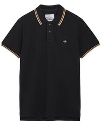 Vivienne Westwood - Logo-Embroidered Piqué Cotton Polo Shirt - Lyst