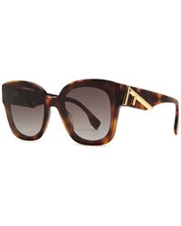 Fendi - Round Square-frame Sunglasses - Lyst
