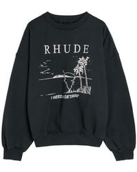 Rhude - I Need A Getaway Printed Cotton Sweatshirt - Lyst