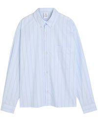 Won Hundred - Maza Striped Cotton-Poplin Shirt - Lyst