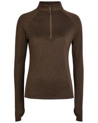 Varley - Always Warm Half-Zip Stretch-Jersey Top - Lyst