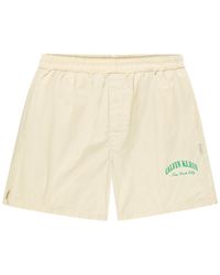 Calvin Klein - Logo-Embroidered Pinstriped Cotton Shorts - Lyst