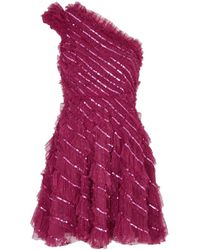 Needle & Thread - Spiral Sequin-embellished Tulle Mini Dress - Lyst
