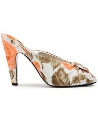 Chloé - Suzie 110 Floral Peep-Toe Mules - Lyst