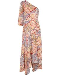 Veronica Beard - Kimber Paisley-print Silk-chiffon Midi Dress - Lyst