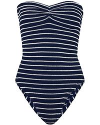 Hunza G - Brooke Striped Seersucker Swimsuit - Lyst