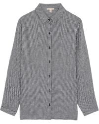 Eileen Fisher - Checked Linen Shirt - Lyst