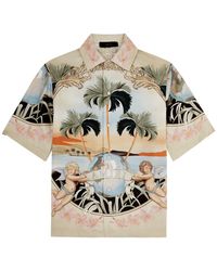 Amiri - Cherub Printed Silk Shirt - Lyst