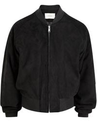 Entire studios - Raglan Padded Suede Bomber Jacket - Lyst