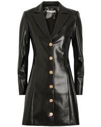 Alice + Olivia - Michelle Faux Leather Mini Blazer Dress - Lyst