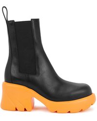 Bottega Veneta - Flash Black Leather Ankle Boots - Lyst