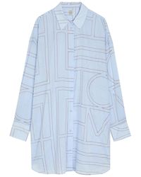 TOTEME - Logo-Monogrammed Cotton-Blend Shirt - Lyst