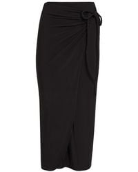 Max Mara - Afoso Jersey Midi Wrap Skirt - Lyst