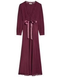RIXO London - Adaline Lace-Trim Silk-Chiffon Midi Dress - Lyst