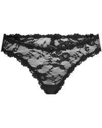 Skims - Stretch-Lace Dipped Thong - Lyst