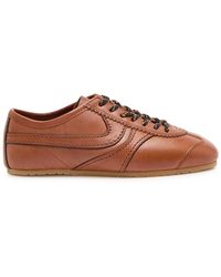 Dries Van Noten - Dustin Panelled Leather Sneakers - Lyst