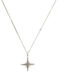Missoma - X Harris Reed North Star Rhodium-plated Necklace - Lyst