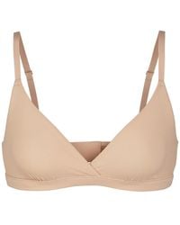 Skims - Stretch-Jersey Crossover Bralette - Lyst