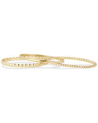 Maya Brenner Delicate Trio Stacking Rings - Multicolour