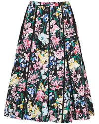 3.1 Phillip Lim - Flowerworks Floral-Print Cotton-Poplin Midi Skirt - Lyst