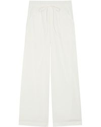 Vince - Double-Waist Drawstring Wide-Leg Cotton Trousers - Lyst