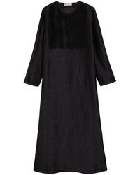 Tory Burch - Pintucked Linen And Silk-Blend Kaftan - Lyst