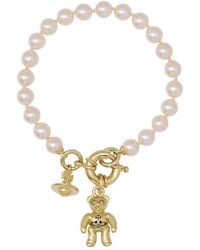 Vivienne Westwood - Ruby Teddy Pearl Bracelet - Lyst