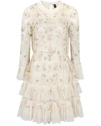 Needle & Thread - Bloom Gloss Embellished Tulle Mini Dress - Lyst