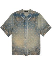Amiri - Bandana-jacquard Denim Shirt - Lyst