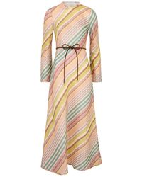 Zimmermann - Halliday Striped Linen Maxi Dress - Lyst