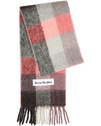 Acne Studios - Vally Checked Alpaca-blend Scarf - Lyst