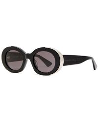 McQueen - Oval-Frame Sunglasses - Lyst