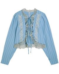 Free People - Bali Jude Embroidered Cotton Blouse - Lyst