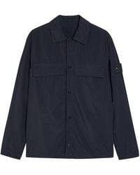 Stone Island - Ghost Logo Nylon Overshirt - Lyst