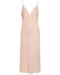 Rohe - Lace-Trim Silk Midi Slip Dress - Lyst