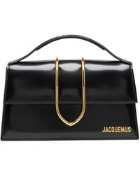 Jacquemus - Le Grand Bambino Glossed Leather Top Handle Bag - Lyst