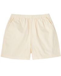 Fred Perry - Logo-Embroidered Cotton Shorts - Lyst