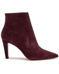 Christian Louboutin - Vibella Booty 85 Suede Ankle Boots - Lyst